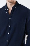 Kronstadt Johan Muslin shirt Navy