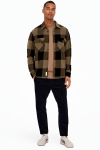 ONLY & SONS MILO LS CHECK OVERSHIRT Partridge
