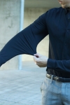 JEFF Theodore LS Stretch Shirt Black