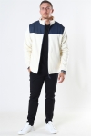 Rains Fleece Zip Puller Jas Off White