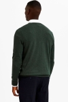 Selected BERG LS KNIT V-NECK Darkest Spruce Melange.