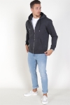 Jack & Jones Soft Sweat Zip Hood Dark Grey Melange