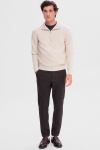 Selected Axel LS Knit Half Zip Oatmeal