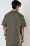 Woodbird Sunny Linen Shirt Khaki