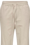 ONLY & SONS Sinus Loose Cotton Linen Pants Silver Lining