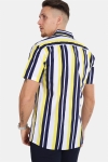 Kronstadt Cuba S/S Gr. 76 Overhemd White/Yellow/Navy