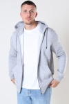 Jack & Jones STAR BASIC SWEAT ZIP HOOD Light Grey Melange