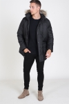 Solid Decker Parka Jas Black