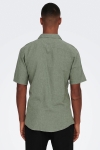 ONLY & SONS Caiden SS Resort Linen Shirt Swamp
