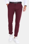 Kronstadt Daniel Stretch Chino Broek Dark Bordeaux