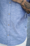 Jack & Jones Summer Band Shirt LS Faded Denim