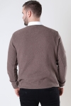 Clean Cut Copenhagen Lauritz Crew Knit Dark Camel Melange