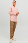 Jack & Jones SUMMER LINEN BAND SHIRT L/S Deauville Mauve