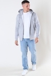 Jack & Jones STAR BASIC SWEAT ZIP HOOD Light Grey Melange