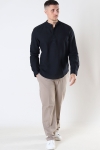 ONLY & SONS CAIDEN HALF PLACKET LINEN SHIRT Black