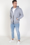 Jack & Jones Soft Sweat Zip Hood Light Grey Melange