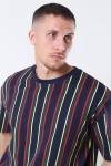 Printed Oversized Retro T-shirt Midnight Navy/Burned Red