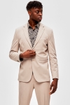 Selected Slim Liam Flex Blazer  Plaza Taupe