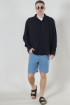 ONLY & SONS Latham LS Linen Structure Shirt Dark Navy