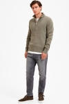 Selected SLHRODNEY LS HIGH NECK HALF ZIP W Vetiver