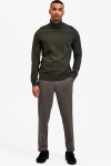 Selected BERG ROLL NECK Forest Night Melange