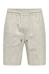 ONLY & SONS Linus Cotton Linen Shorts Fallen Rock