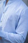 Jack & Jones Summer Band Shirt LS Chambray Blue