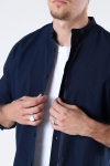 Selected SLHREGNEW-LINEN SHIRT LS CHINA W Navy Blazer