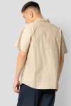 Clean Cut Copenhagen Bowling Cotton Linen Shirt SS Khaki