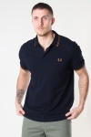 Fred Perry TWIN TIPPED FP SHIRT M68 NVY/DRK CARAMEL