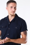 Only & Sons Andrew Waffle Overhemd S/S Dark Navy