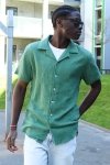 Kronstadt Cuba Muslin shirt SS Ivy Green