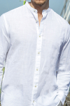 Jack & Jones Summer Band Shirt LS White