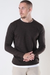 Clean Cut Copenhagen Merino Wool Crew Brown Melangè