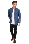 Kronstadt Overhemd Johan Denim Dark Blue 