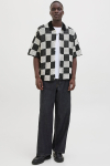 Jack & Jones Athletico Loose Fit Crochet Polo Shirt SS Black