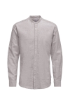 ONLY & SONS CAIDEN LS SOLID LINEN MAO SHIRT Nirvana