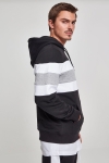 Klokban Classics Chest Striped Hoody Black/ White/ Grey