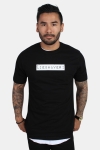 Liebhaveri Vintage Mens Longline T-shirt Sort