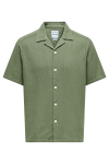 ONLY & SONS Bertil Waffle SS Resort Shirt Deep Lichen Green
