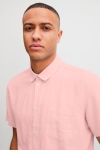 Solid Allan SS Linen Shirt Powder Pink