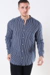 Only & Sons Luke LS Linen Mandarine Overhemd Dress Blues/White Stripes