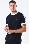 Fred Perry Taped Ringer T-Shirt Black