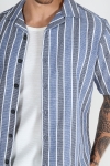ONLY & SONS Trev Regular SS Structure Stripe Shirt Navy Blazer