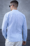 Jack & Jones Summer Band Shirt LS Chambray Blue