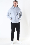 Jack & Jones Sport Sweat Zip Hoodie Light Grey Melange