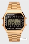 Sekonda 1817 Classic Gold Plated Bracelet Digital Klok