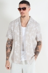 ONLY & SONS Caiden SS Regular Hawaii Linen Shirt Chinchilla