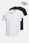 Jack & Jones JJEORGANIC BASIC TEE SS O-NECK 3PK MP 2 white 1 black