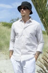 Jack & Jones Summer Linen Shirt LS Crockery Stripe